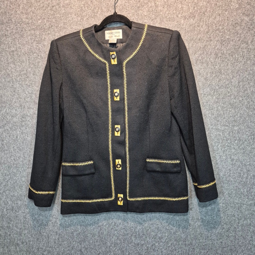 Vintage 90s Focus 2000 by Charles Glueck Sz 6 Blazer contemporary chic classic